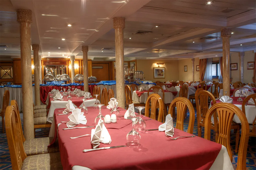 Restaurant aboard the Champolion I Nile cruise
